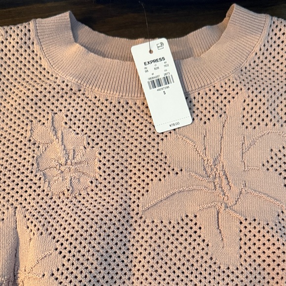 Express Women's Blush Puff Sleeve Sweater - Picture 2 of 2